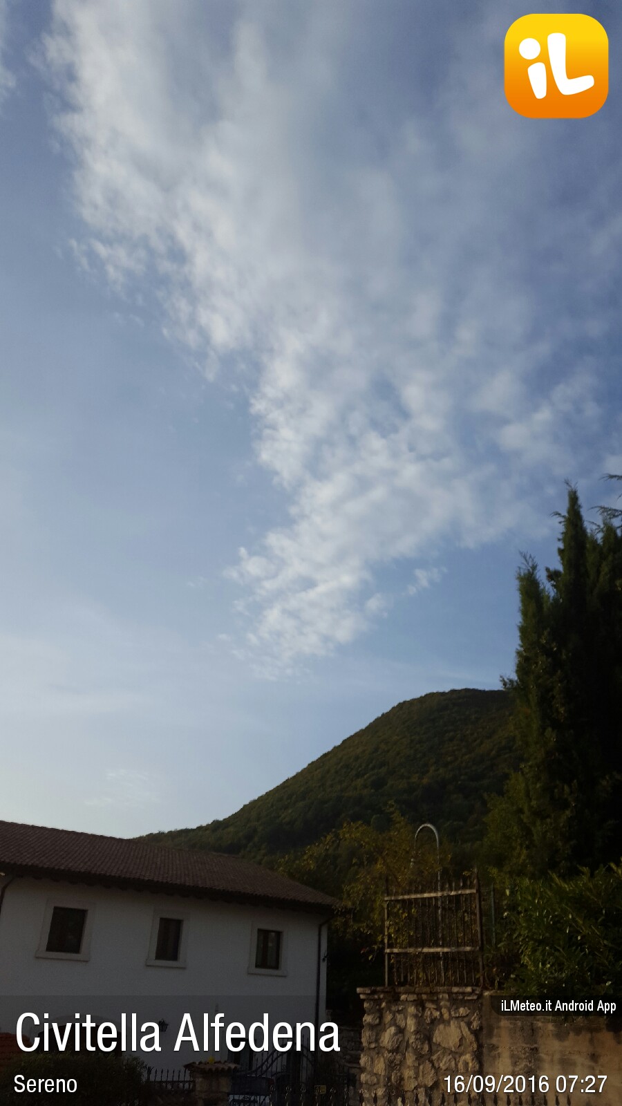 Foto meteo Civitella Alfedena Civitella Alfedena ore 727 » ILMETEO.it