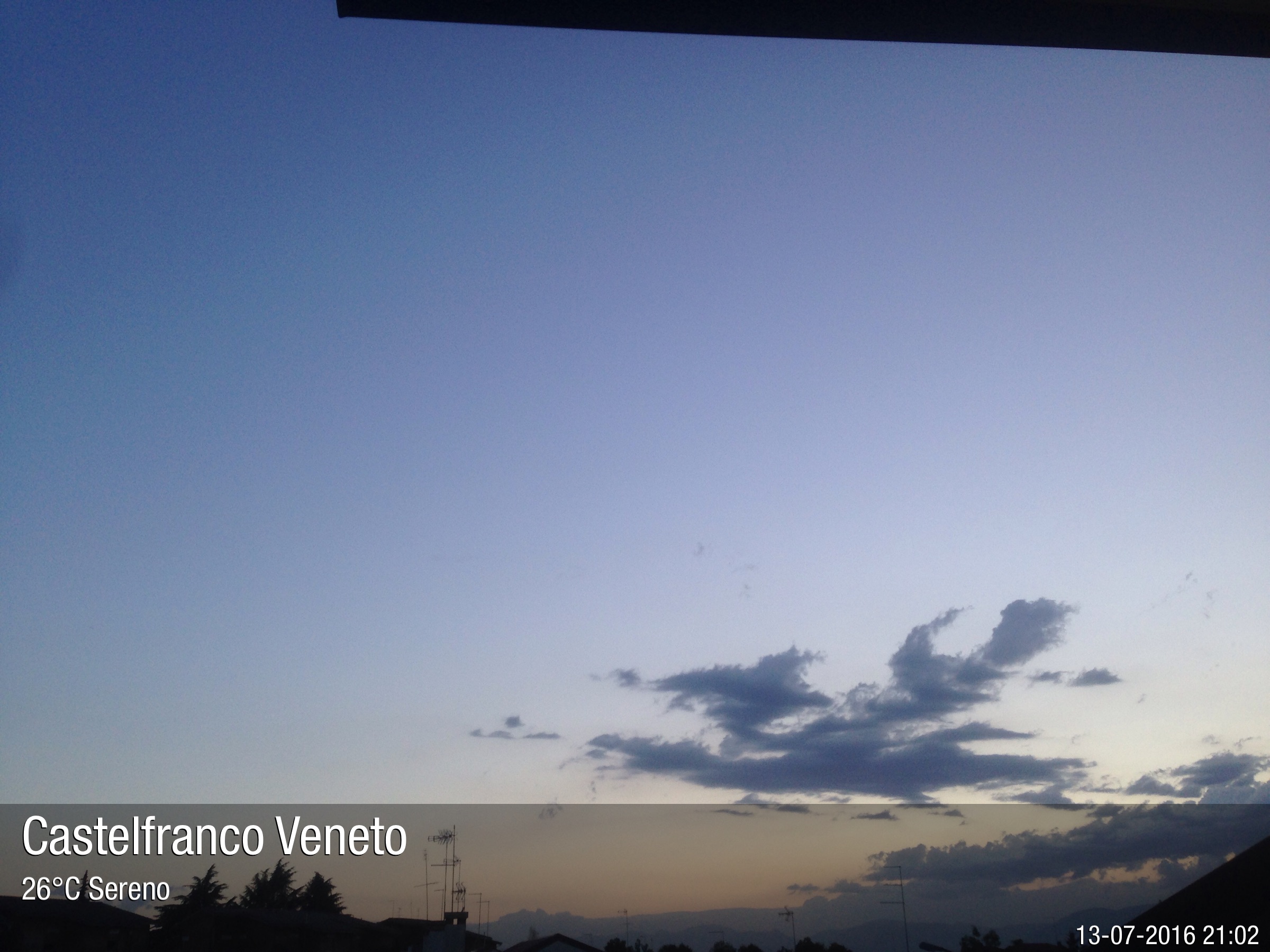 Foto meteo Castelfranco Castelfranco ore 2102 » ILMETEO.it Foto meteo Castelfranco Castelfranco ore 2102 » ILMETEO.it