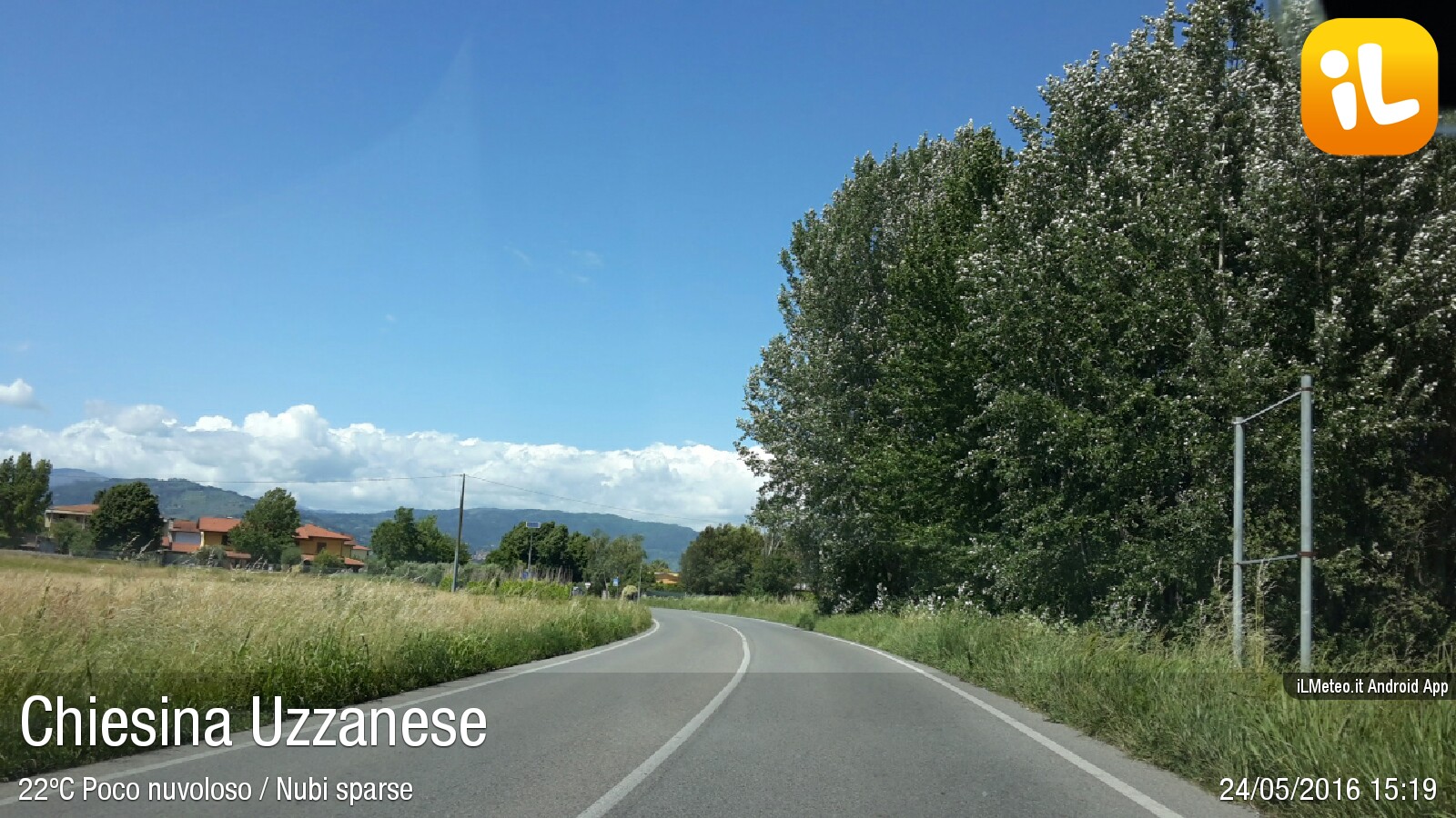 Foto meteo Chiesina Uzzanese Chiesina Uzzanese ore 1516 » ILMETEO.it
